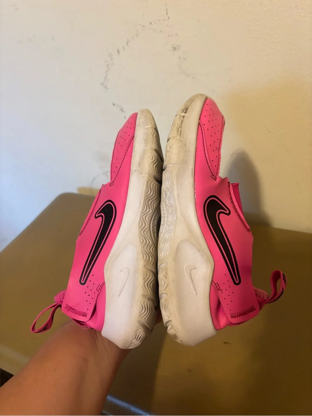 Nike Kids Slip-On Sneakers in Bright Pink